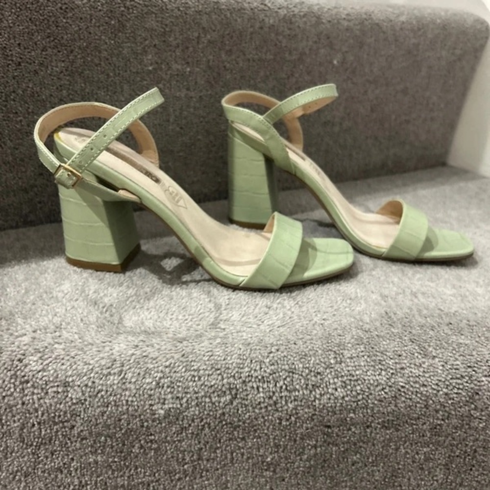 Chic Mint Green Block Heels